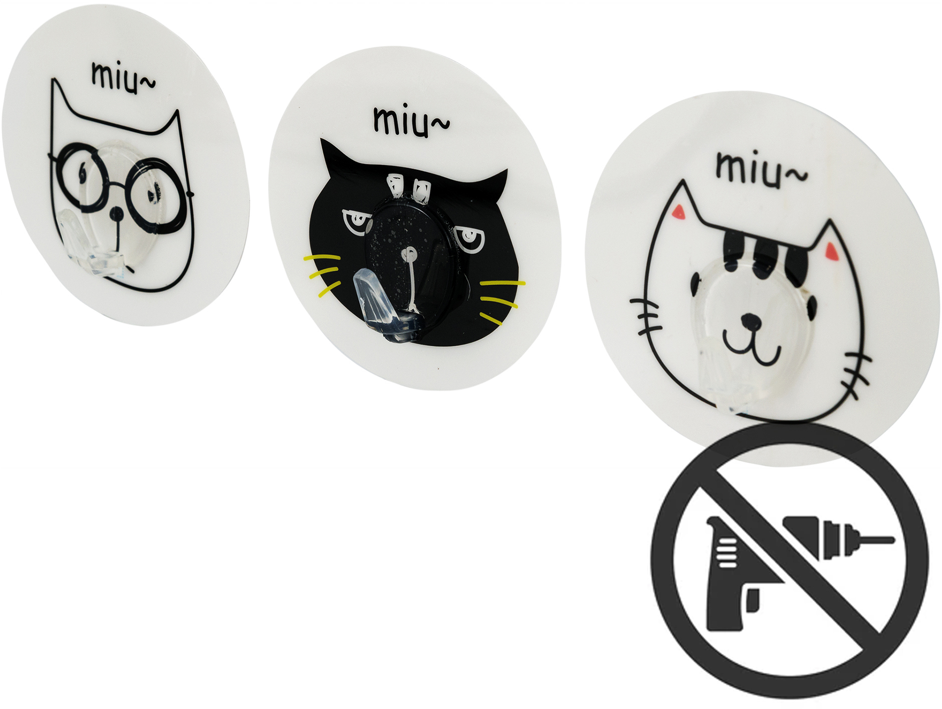 Gromell Cats Pets: самоклеящиеся крючки для ванной с дизайном животных 82506019