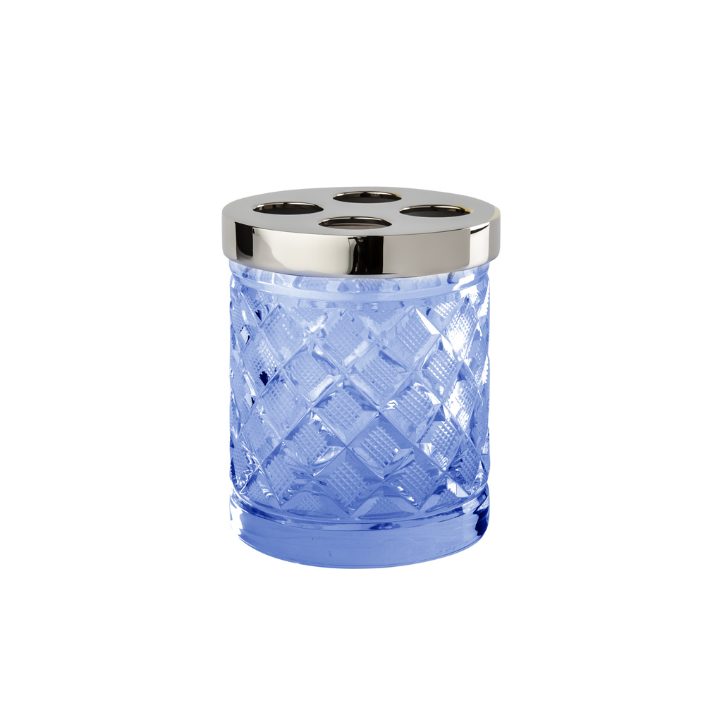 FS09P-620 FS09P-620 Стакан для зубной щетки ЛОСАН РАЗМЕР КРИСТАЛЛ Cristal & Bronze CRISTAL TAILLE “LOSANGE” LISSE  - Вид №1