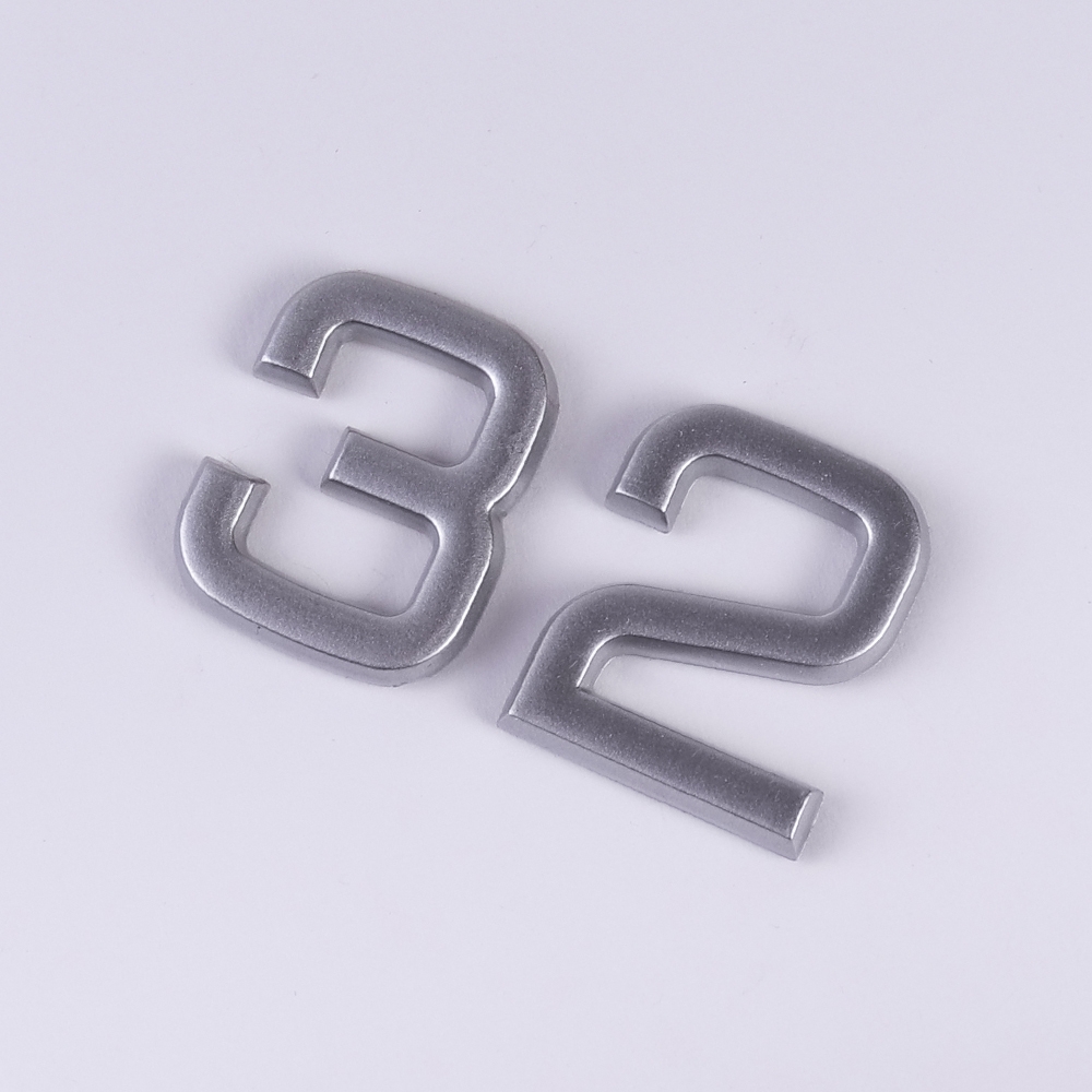 Дверной номер  «2», 32х5х40 мм, матовое серебро LJPS0091 Public Steel Россия  - Вид №6