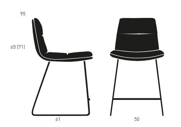 Тканевый табурет с подставкой для ног KFF Arva Stitch ARCH-00145255 - Вид №11