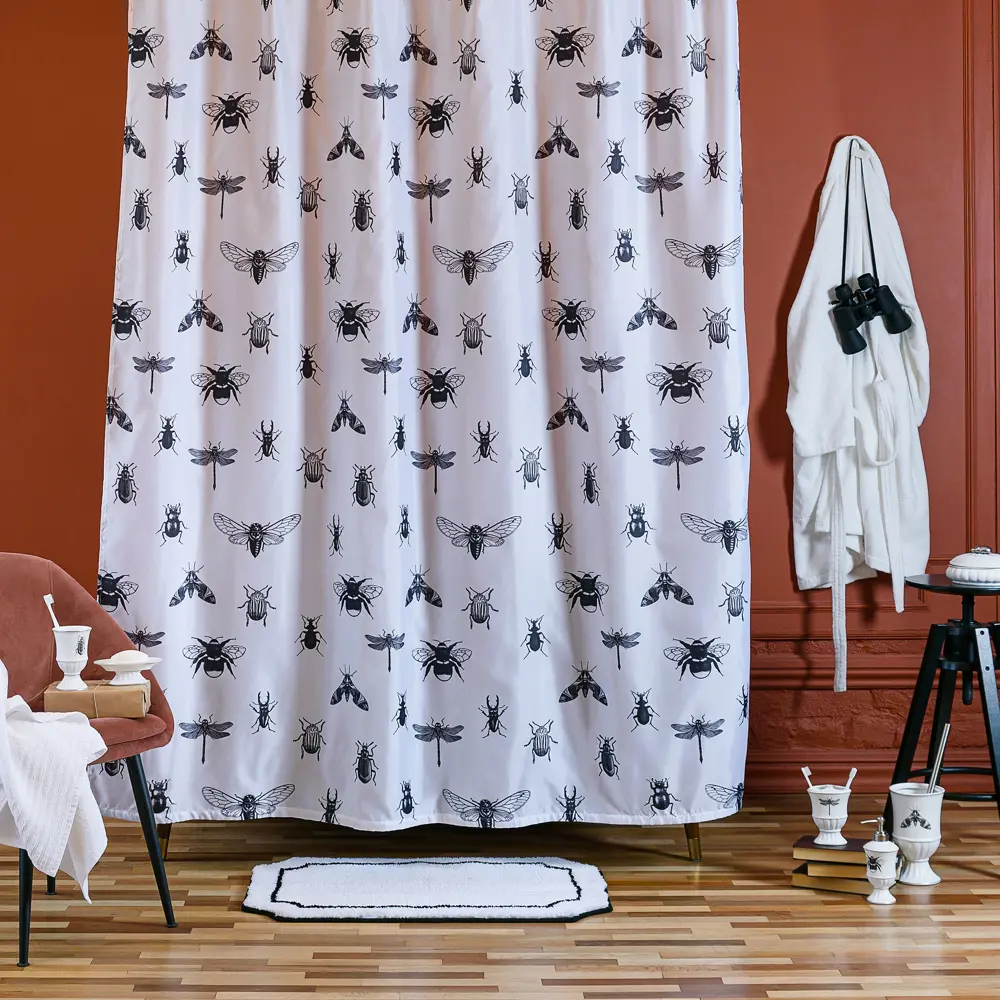 Коврик для ванной комнаты Buzz Fauna 50x80 см цвет белый Santreyd STLM-2071391 - Вид №5