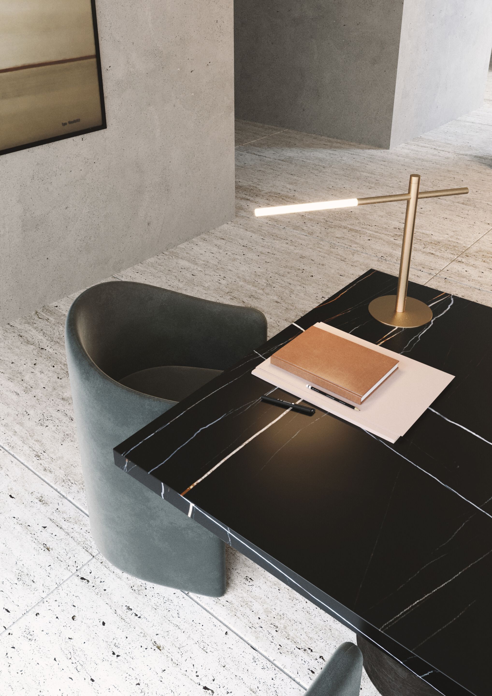 Светодиодная настольная лампа Contardi Белый ARCH-00053727 - Вид №1