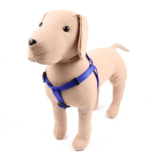 ПР0050104 Шлейка для собак 25мм (обхват 65-85см) голубая Great&Small  - Вид №1