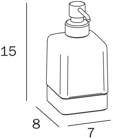INDA® Дозатор для мыла из матового стекла Lea A1812z - Вид №1