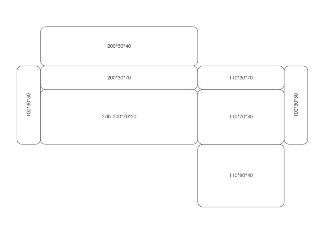 Тканевый диван с полуостровом HANNABI MODEL NO.03 HYBRID SAND ARCH-00133598 - Вид №2