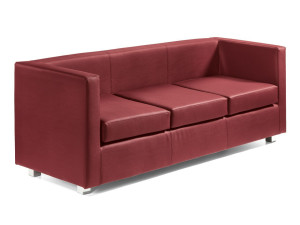 3-местный кожаный диван