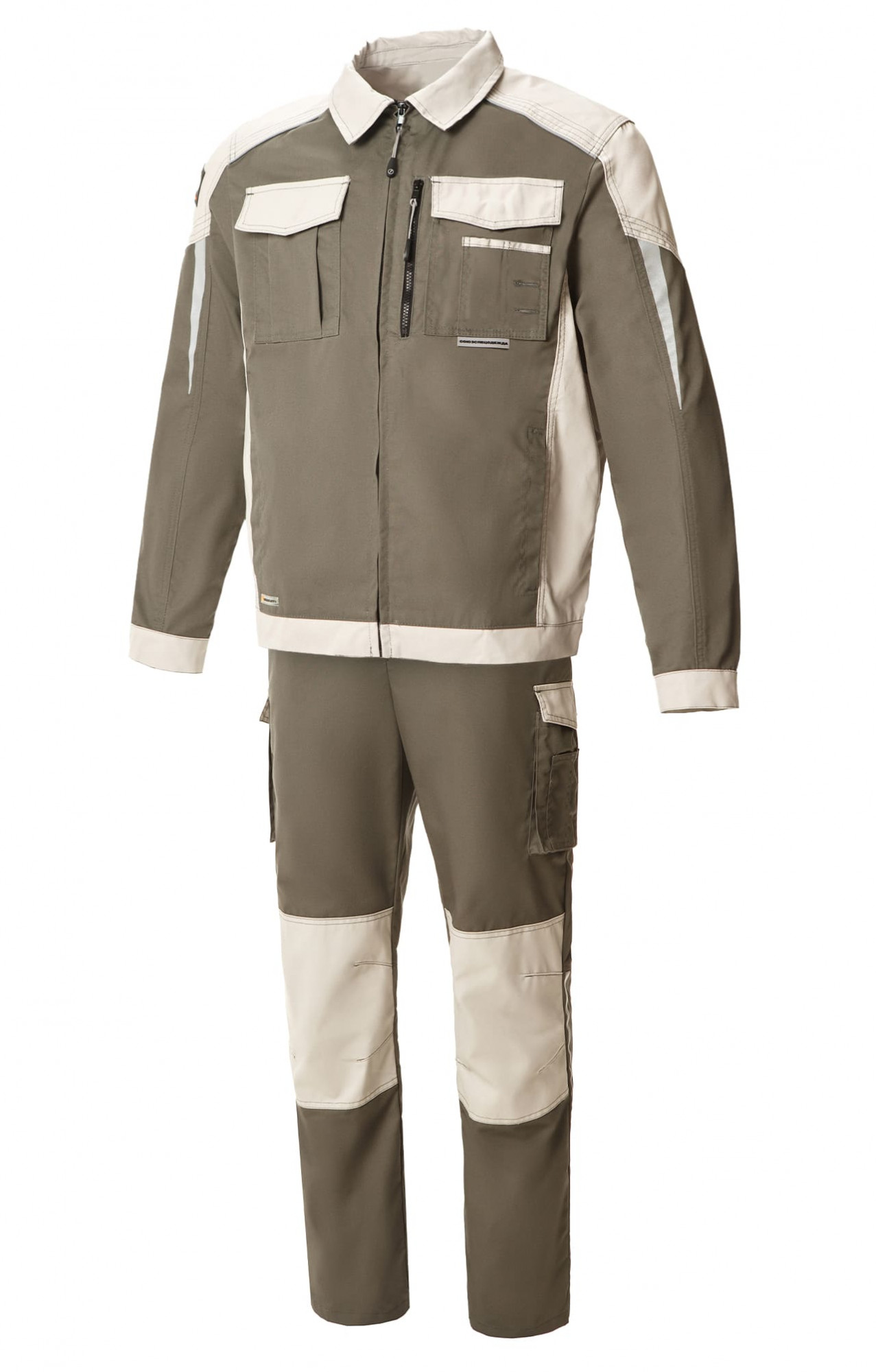 4957107 Костюм  NEW серый хаки с серым песком STATUS  Летняя спецодежда  размер 64-66/170-176 