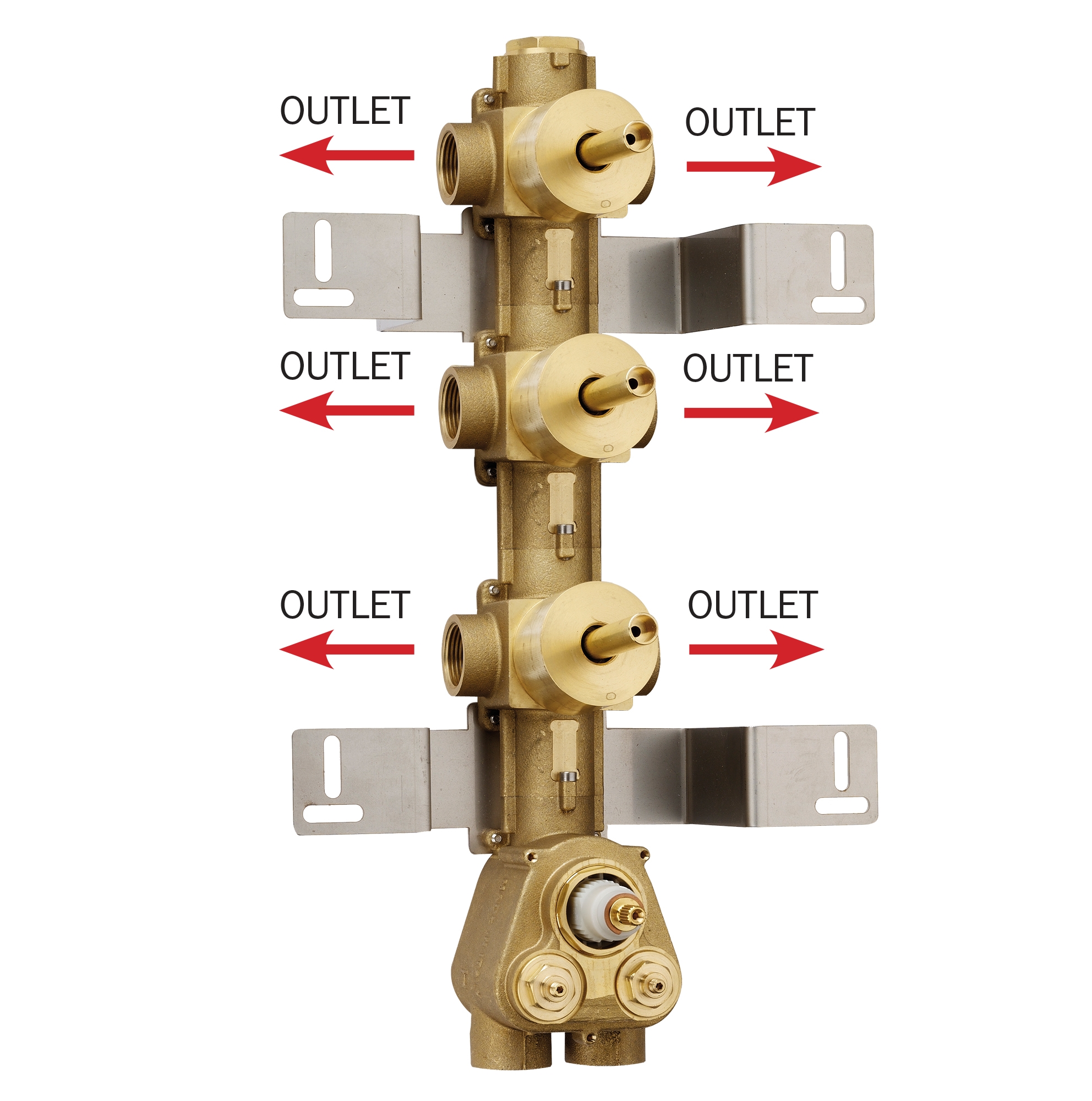 Z032205 + Z030273000 Смеситель & запорный кран Cube 6 Outlets (with diverter) HP BOSSINI  - Вид №1