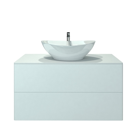 Orange Ot-100TuSTONE+G56 Тумба подвесная Otto c раковиной Гамма 560 Белый sun-id-1517184 - Вид №1