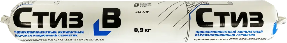 Герметик САЗИЛАСТ для оконных монтажных швов, светло-серый 0.9 кг 82250234