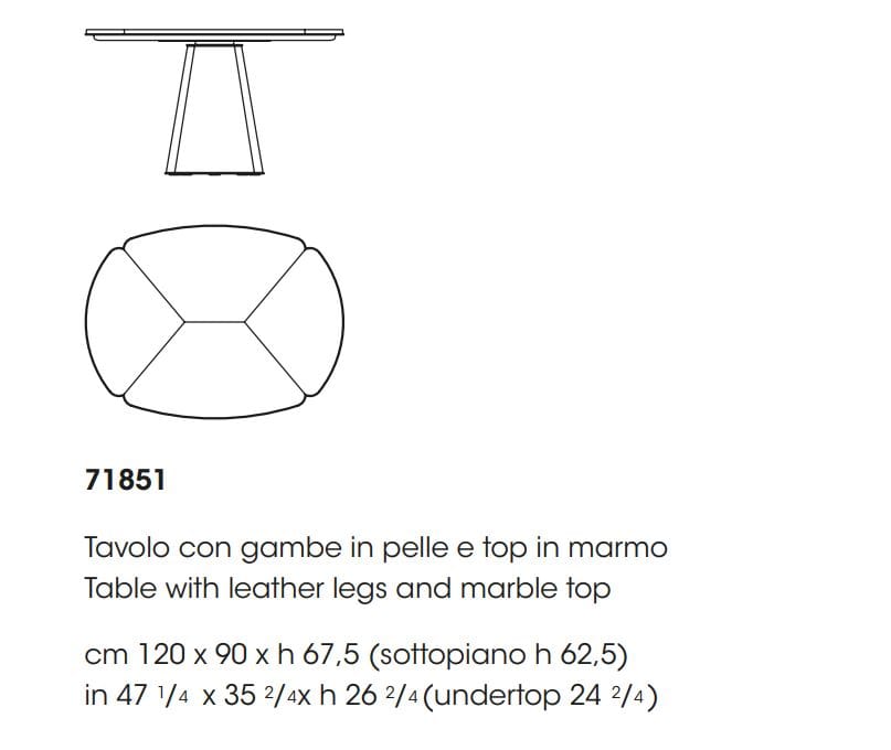 Овальный мраморный стол Giorgetti FLORIA ARCH-00074770 - Вид №6
