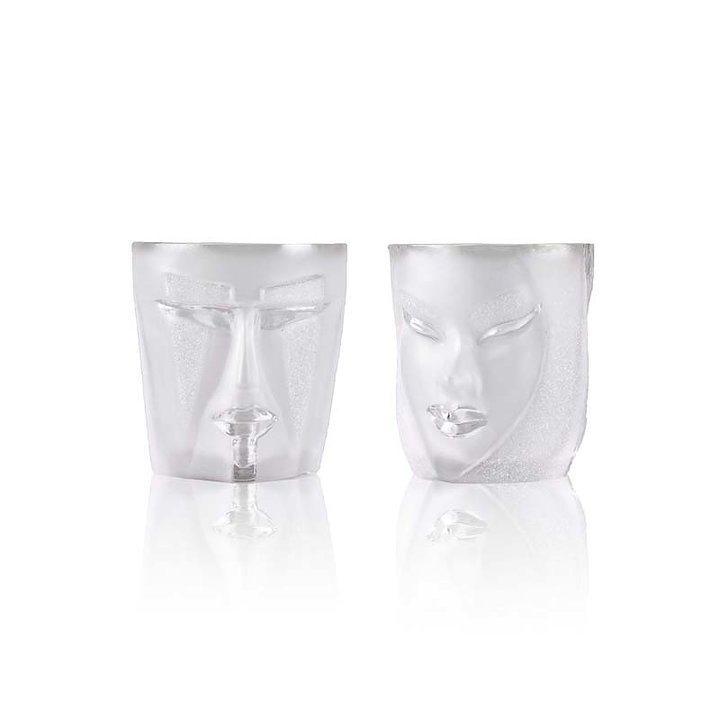 42026 Набор стаканов из прозрачного хрусталя "Кубик и Электра", Объём 280 мл., Высота – 85 мм. Maleras 