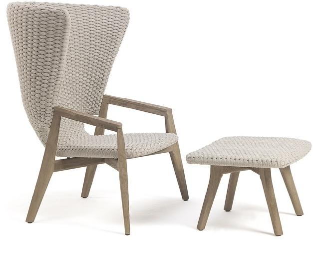 Ethimo Садовое кресло Wing с высокой спинкой Knit Knitpa01 - Вид №2