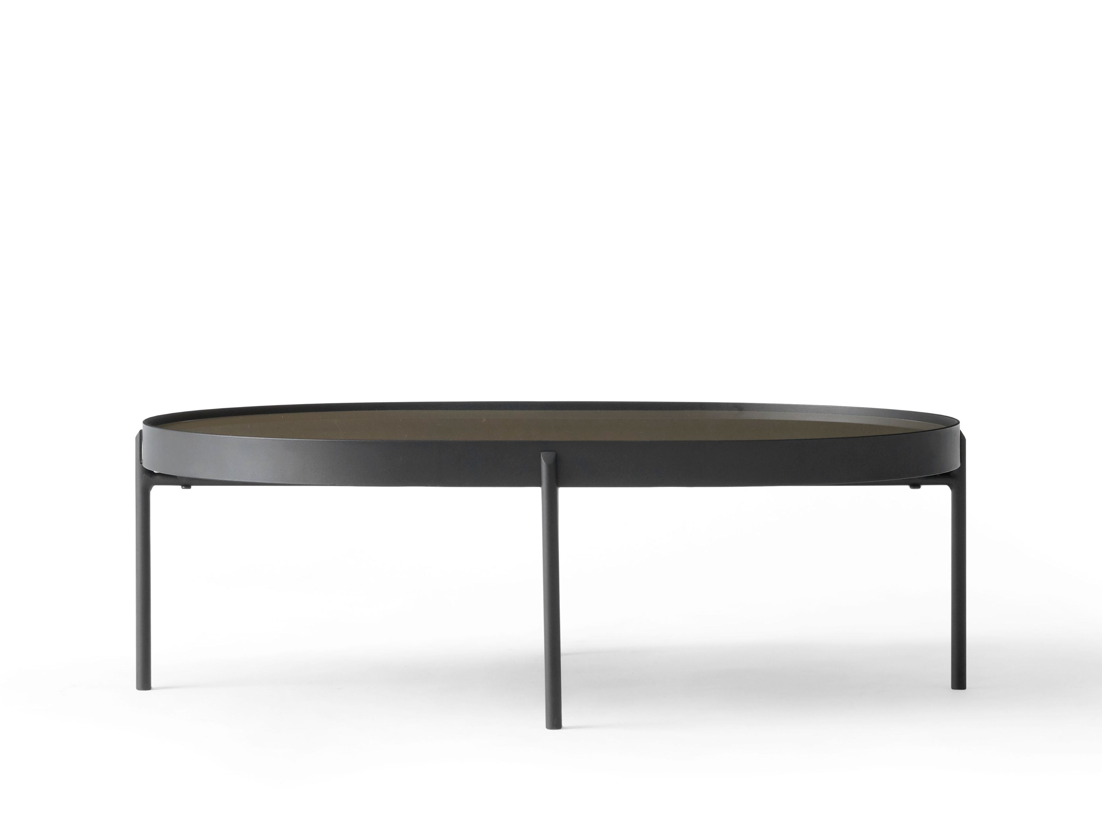 Стальной и стеклянный овальный журнальный столик Audo Copenhagen NONO ARCH-00005259