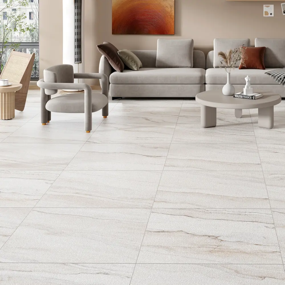 Глазурованный керамогранит Marble Napoli Lapp 60x60 см 1.44 м² лаппатированный цвет бежевый Santreyd STLM-2138653