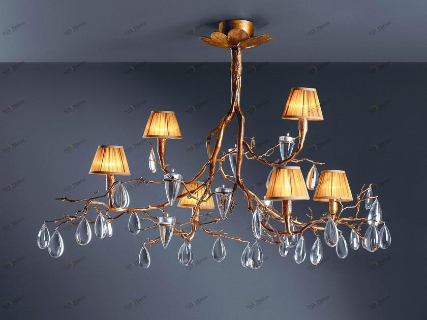 Serip Галогенный подвесной светильник из бронзы с кристаллами Fascinium Ct3226/6