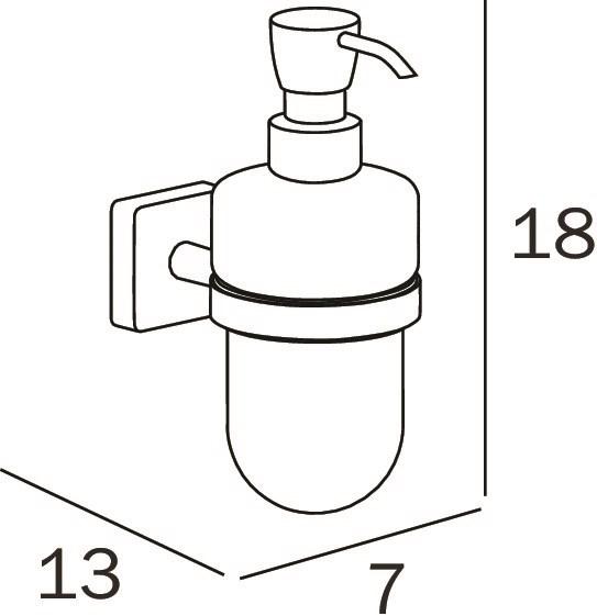 INDA® Настенный дозатор мыла из матового стекла Forum quadra A30120 - Вид №1