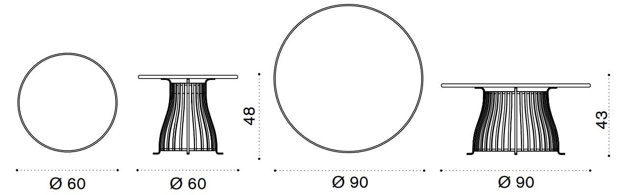 Круглый садовый столик из лавового камня Ethimo Venexia ARCH-00131166 - Вид №10