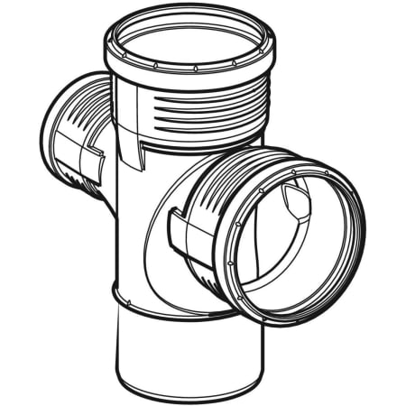 GEBERIT 390.567.14.1 Крестовина со смещенным впуском Geberit Silent-PP 87,5°  - Вид №1
