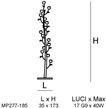 Siru Торшер из муранского стекла Flora Mp 277-185 - Вид №1