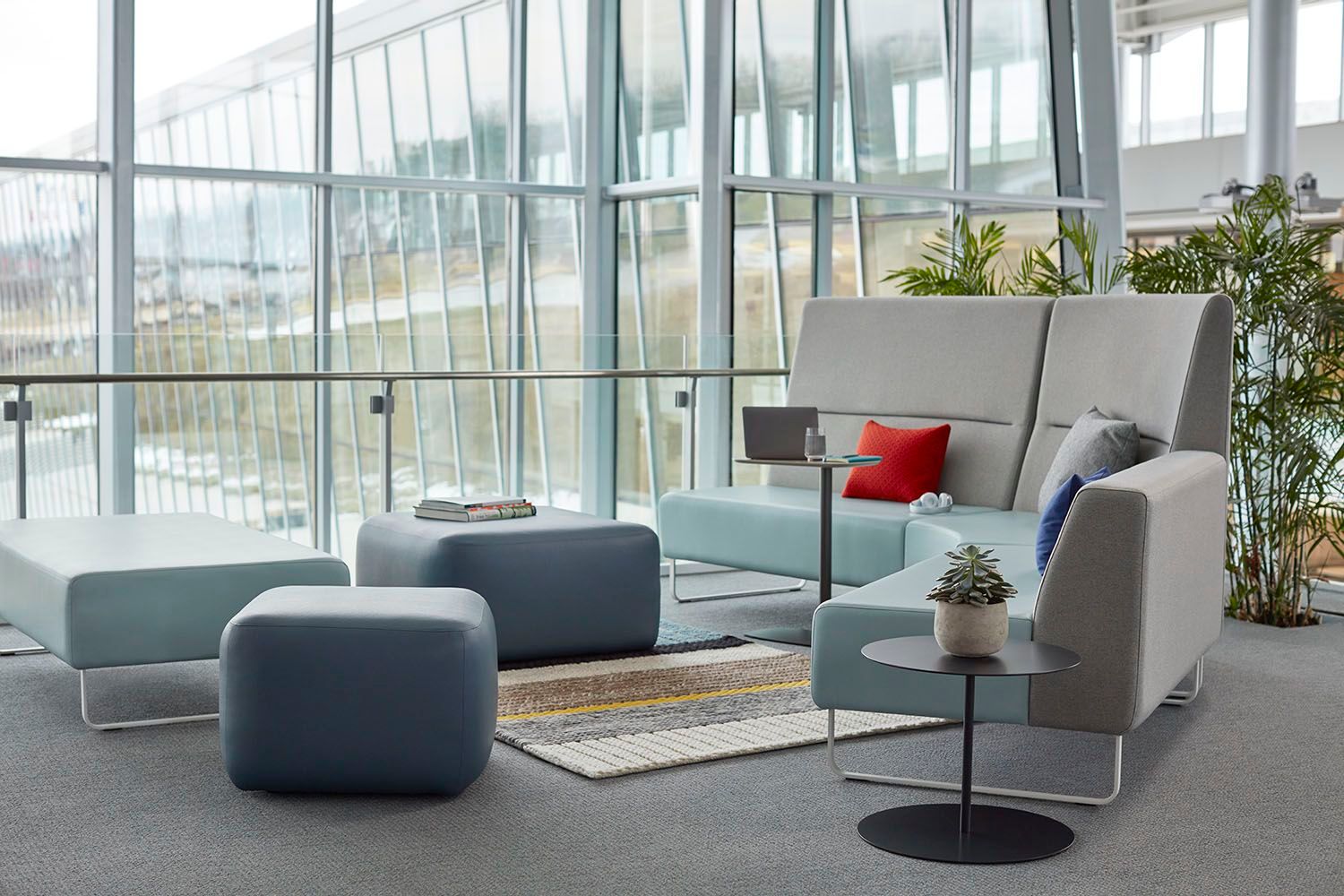 Квадратный пуф из ткани Haworth Riverbend ARCH-00007315 - Вид №2