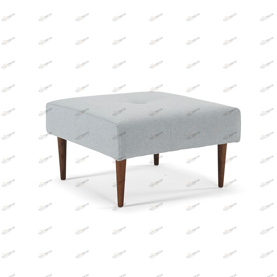 Пуф Recast с ножками из темного дерева и черной рамой, светло-голубой Innovation Living RECASTPF1