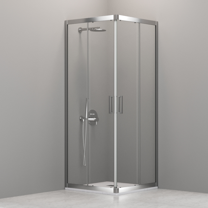 745704 FLEX раздвижные двери открытым углом H2000 прозрачное стекло 6мм и хром профиль, Kerasan Cabine doccia Италия