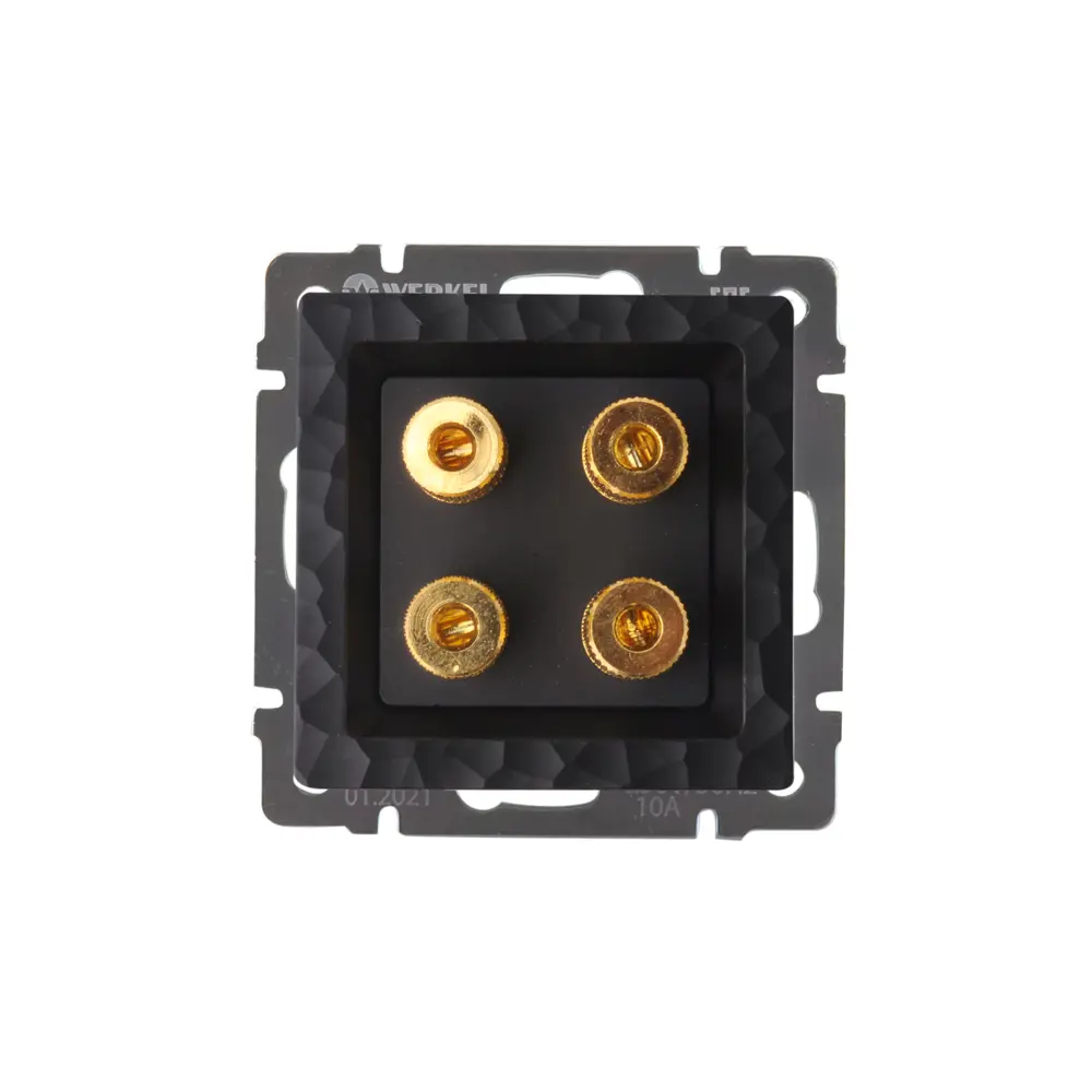 Акустическая розетка встраиваемая Werkel Hammer без заземления цвет черный STLM-2176128