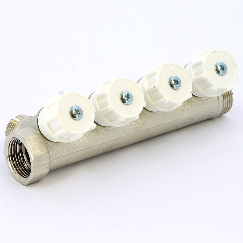 Коллектор НВ 3/4" с вентилями никелированный ITAP 4 выхода 1/2"Н 38мм 465344 - Вид №2