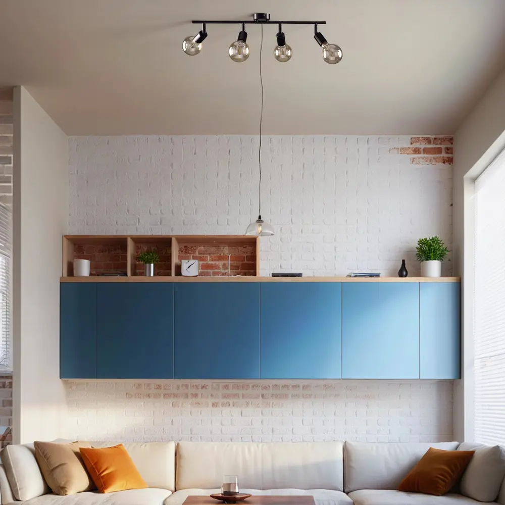 Люстра потолочная Реал 4 лампы 12 м² цвет черный РОССВЕТ STLM-2149890 - Вид №9