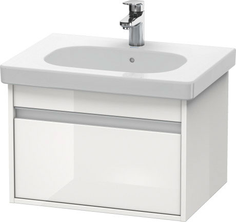 KT667004343 Тумбочка подвесная Ketho #KT6670 600 x 455 мм Базальт матовый, декор Duravit - Вид №2