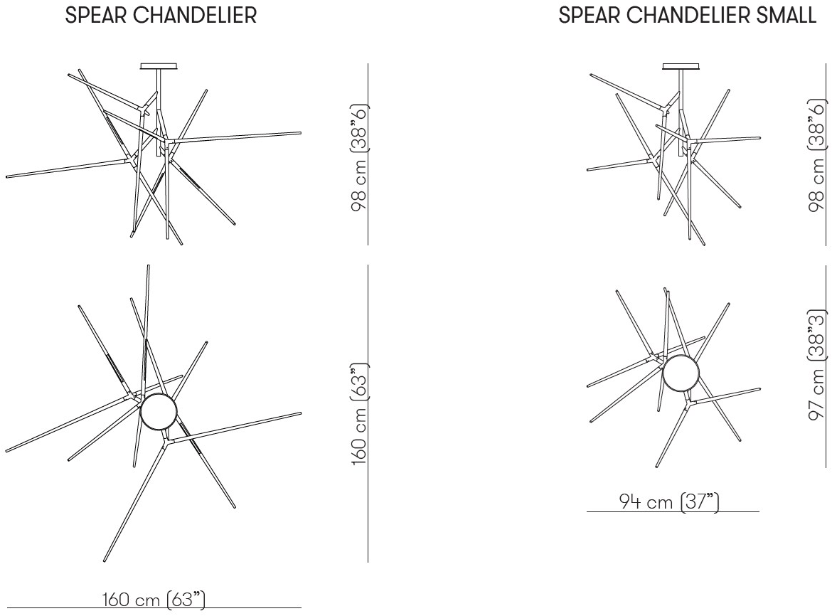 VeniceM Led люстра с прямым и отраженным светом из латуни sun-id-1488917 - Вид №6