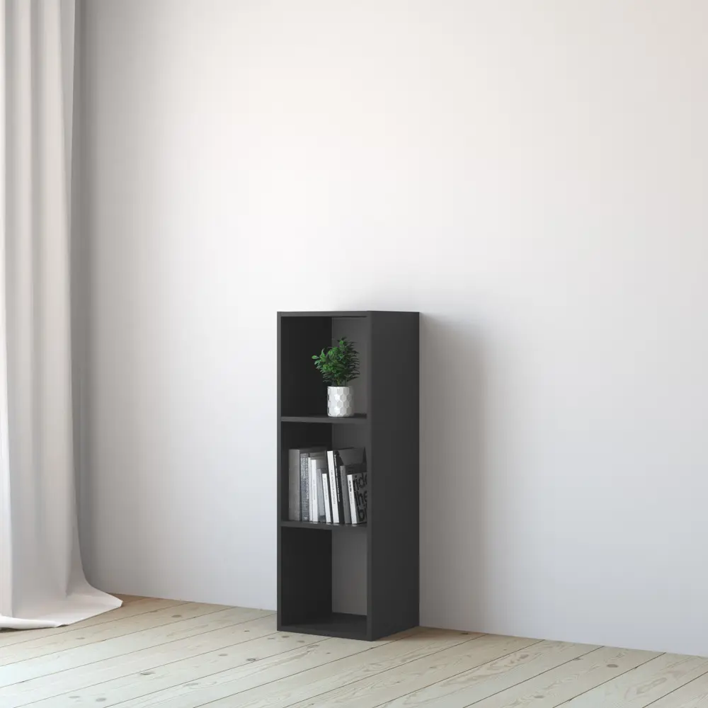 Стеллаж SPACEO KUB 3К, 36х104х31,7 см, цвет графит STLM-2123384 - Вид №2