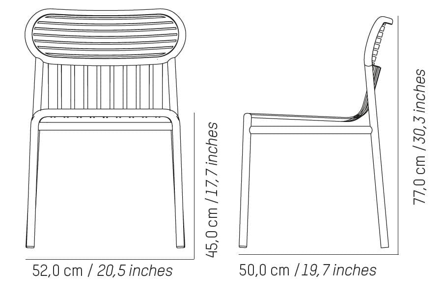 Алюминиевый штабелируемый стул с порошковым покрытием In Stock Petite Friture ARCH-00151202 - Вид №5
