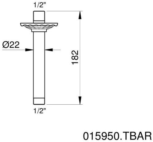 Bronces Mestre Настенный держатель для душа Shower system 015950.tbar.71 - Вид №1