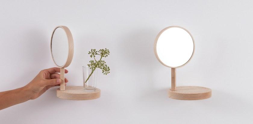 Moustache Зеркало / полка из бука sun-id-1396990 - Вид №3