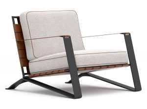 Тканевое кресло с подлокотниками