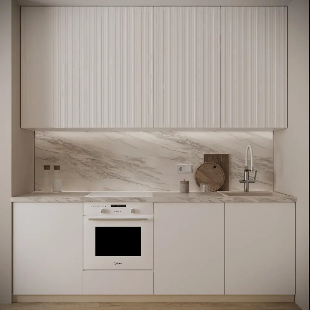 Фальшпанель для кухонного шкафа Висла 10x77 см KONSENSA МДФ цвет белый STLM-2070604 - Вид №5