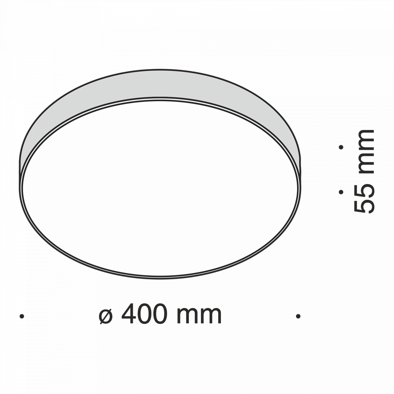 Светильник потолочный светодиодный 40 см белый Zon C032CL-L48W4K TECHNICAL CEILING & WALL 00-3956935 Белый  - Вид №3