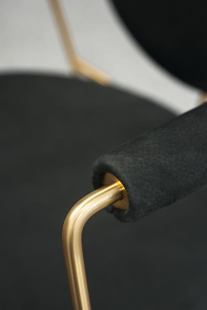 Кожаный мягкий высокий стул с подставкой для ног Baxter Gemma ARCH-00004191 - Вид №5