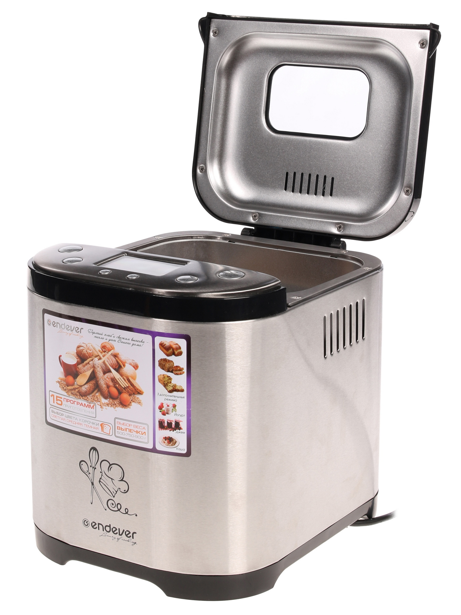 1033463 Хлебопечь Endever Skyline MB-52 серебристый STDN-0081444 - Вид №5