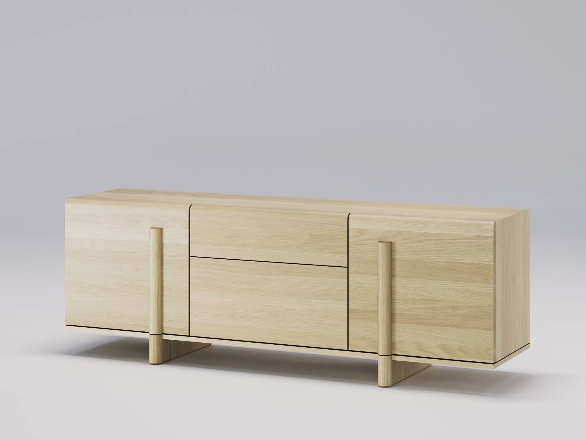 Шкаф из дуба с распашными дверцами и ящиками Wewood BRUTALIST ARCH-00119730 - Вид №1