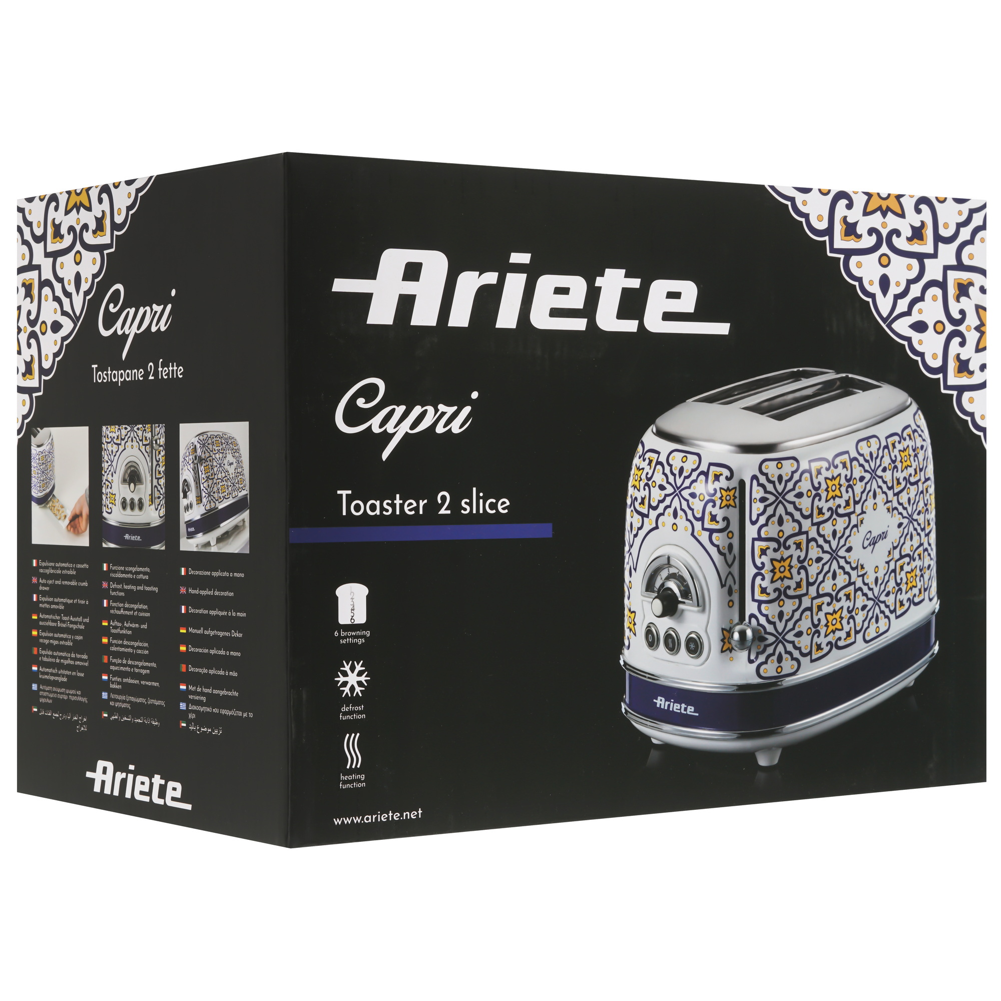 9267726 Тостер Ariete 00C01551CAR0 Capri белый STDN-0028198 - Вид №6