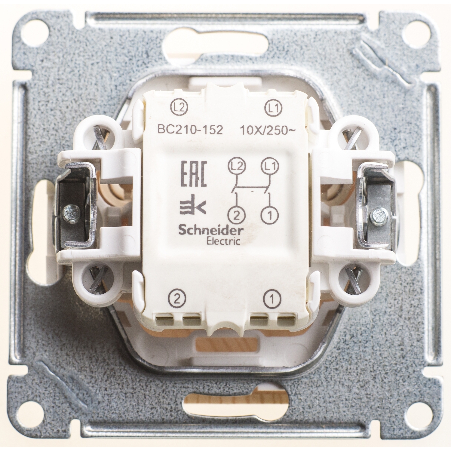 VS210-152-7-86 1-клавишный выключатель 2-полюсовый, 10АХ, механизм, сосна Schneider Electric W59 