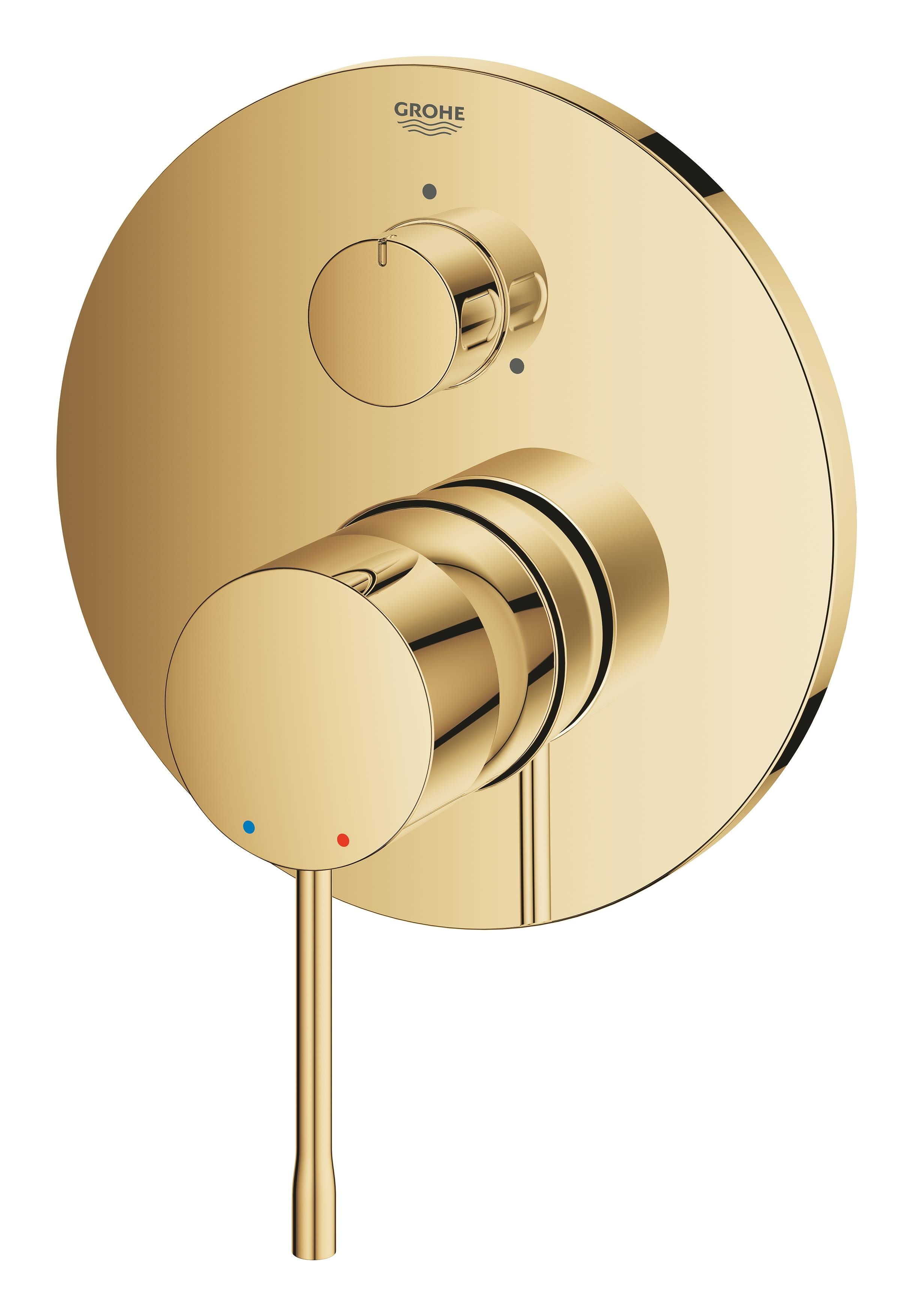 Внешняя часть смесителя для ванны GROHE Essence с переключателем на 3 положения, холодный рассвет, глянец (24092GL1) - Вид №1