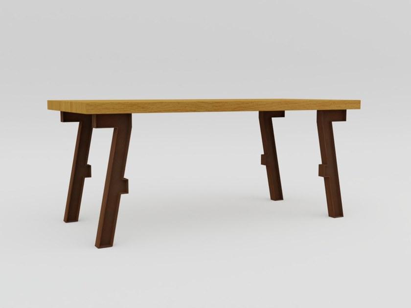 TrackDesign Прямоугольный стол из Corten ™ и ламината Seven Tt06740012 - Вид №1