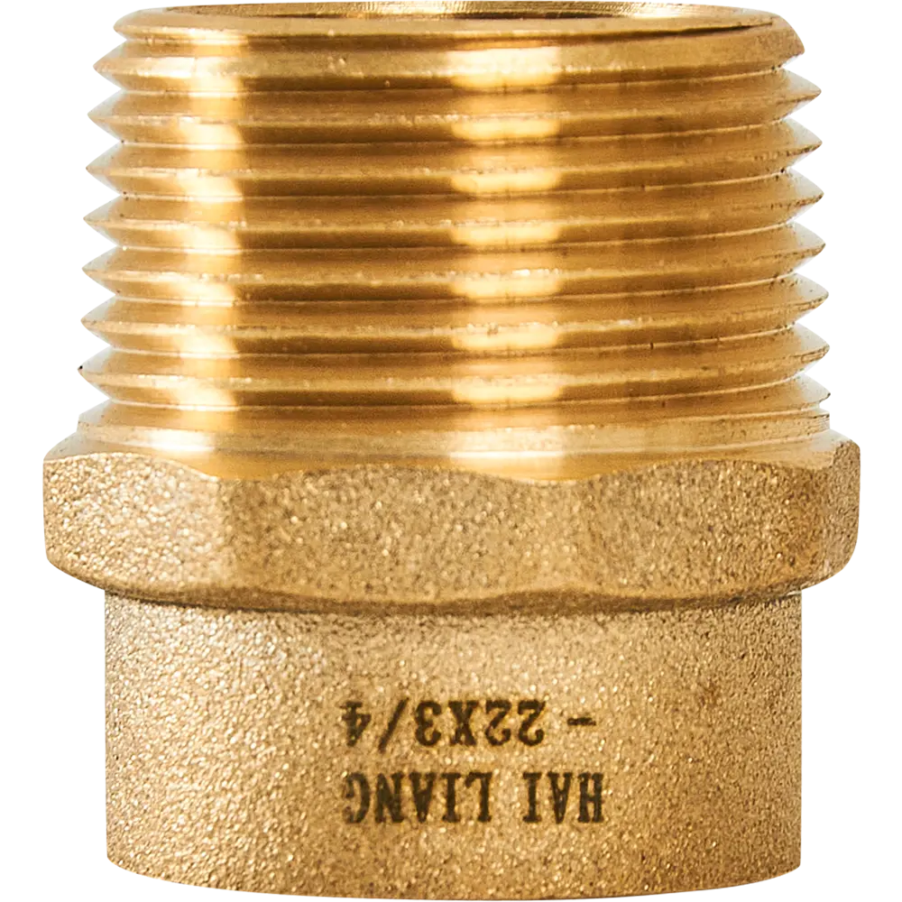 Муфта переходная Hailiang ø3/4"x22 мм наружная резьба медь STLM-2036087 - Вид №1