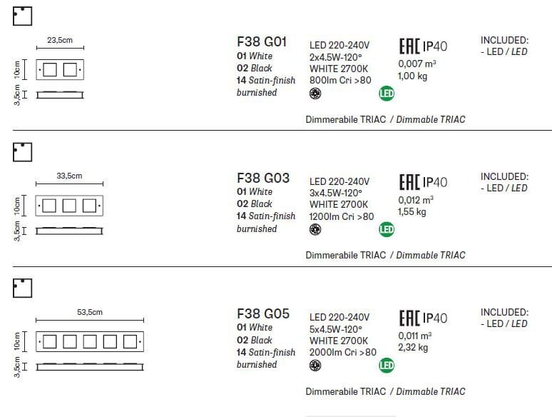 Алюминиевый светодиодный настенный светильник Fabbian Четверть ARCH-00059507 - Вид №14
