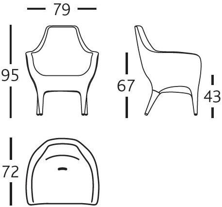 BD Barcelona Design Садовое кресло из полиэтилена с подлокотниками Showtime sun-id-1413315 - Вид №4