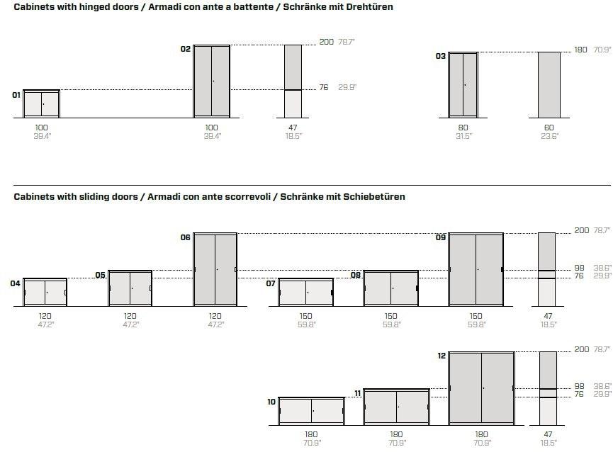 Fantin Офисный шкаф с металлическими раздвижными дверцами Classic sun-id-1447150 - Вид №4